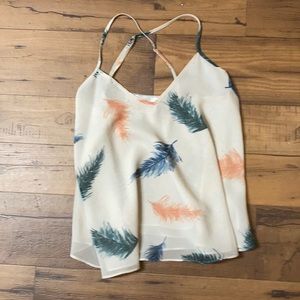Feather silk top
